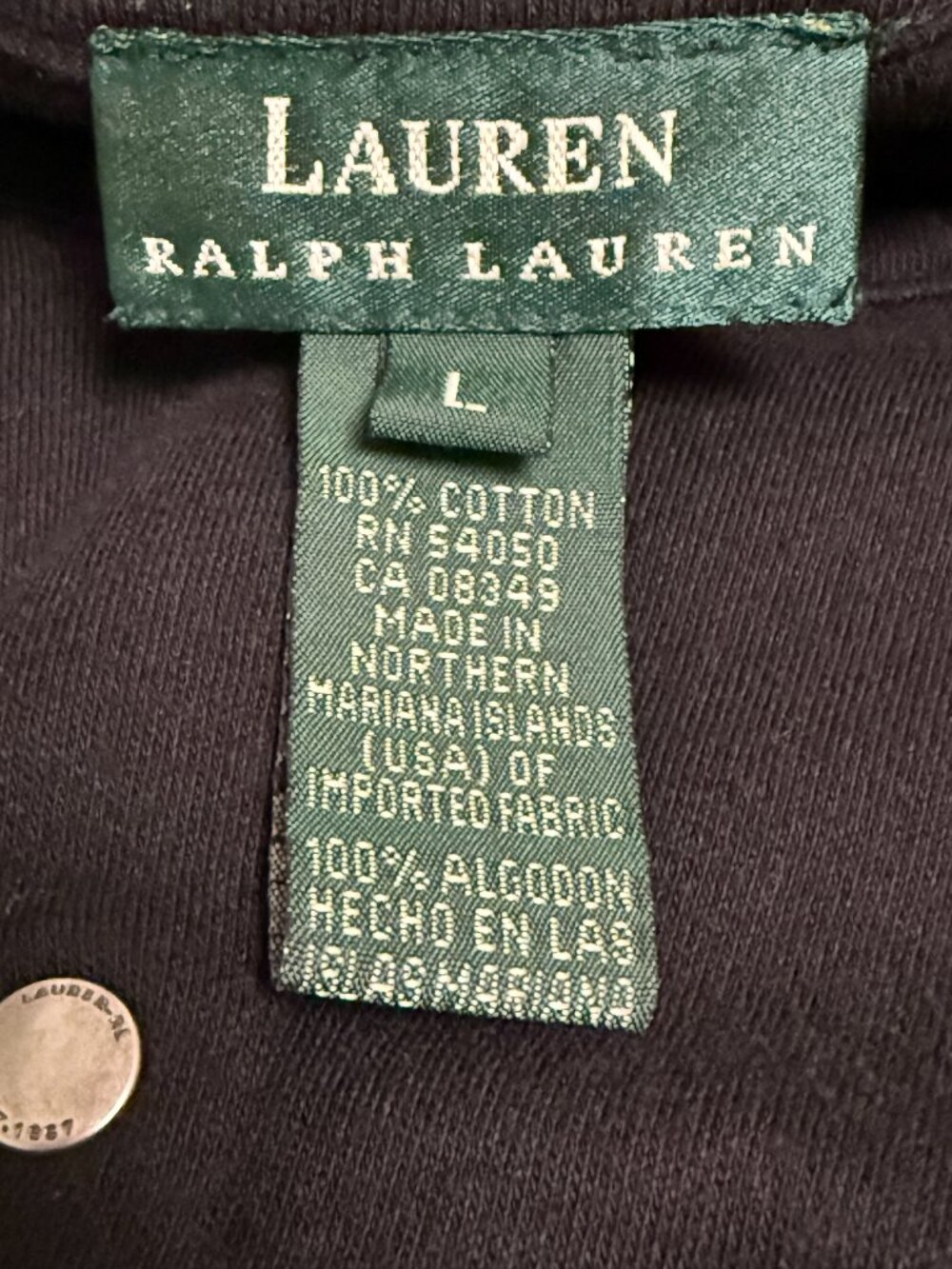 Lauren Ralph Lauren Vintage Snap Cardigan L Made in US Territory - Picture 5 of 6